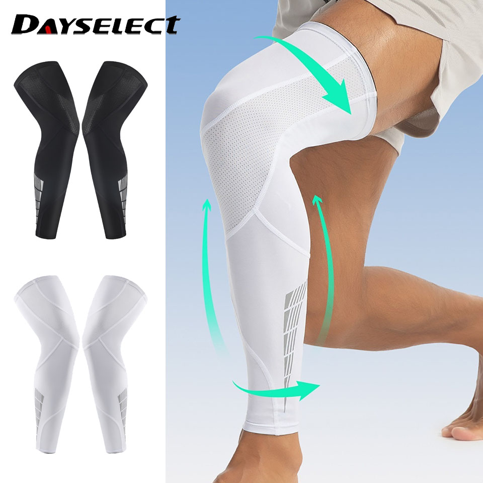 Knee Brace Badminton - Erweiterte Beinschützer, dünn, leicht, atmungsaktiv, Druckbeaufschlagung,