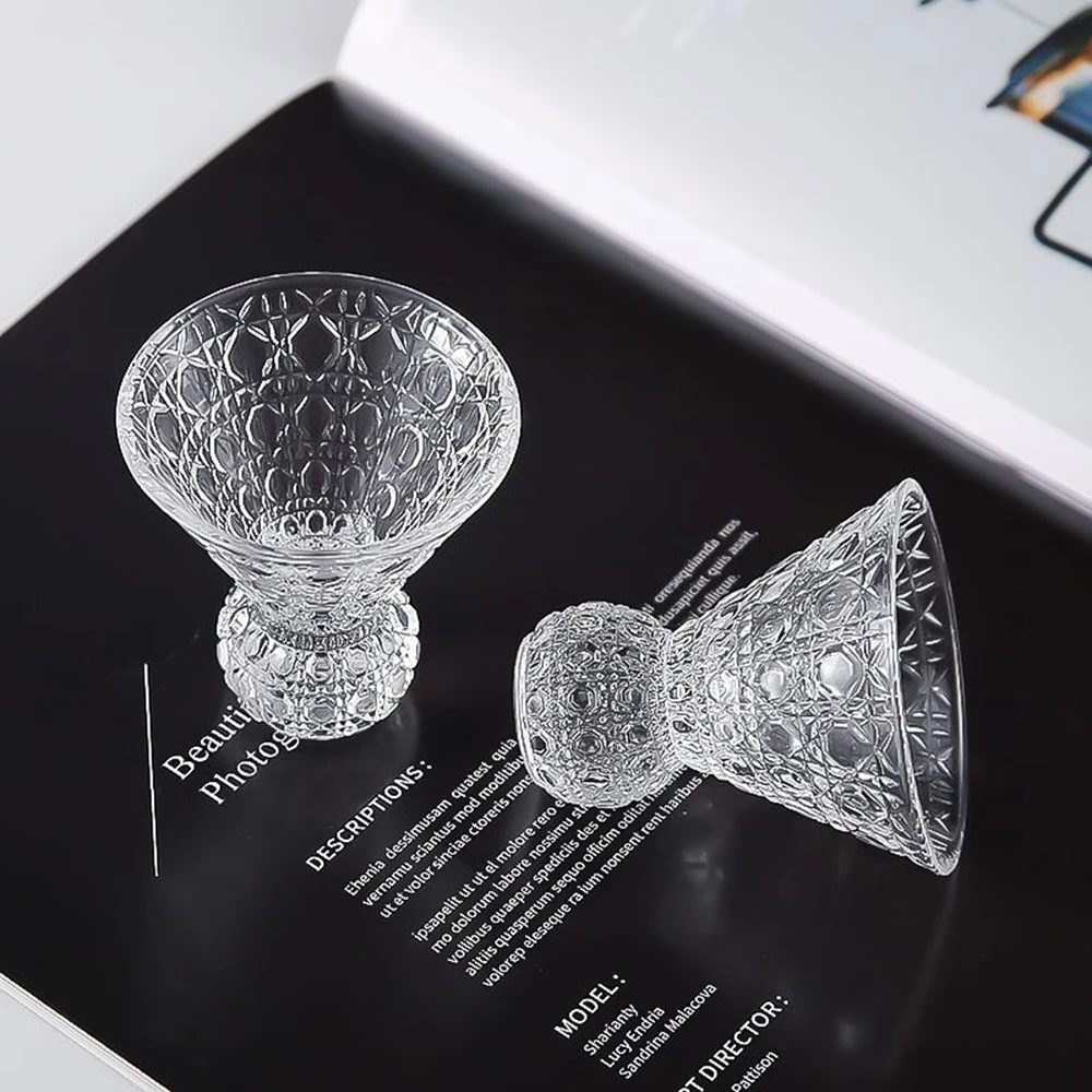 Badminton Cup - 2025 Neues Badminton-Weinglas, Kristallglas mit Edelsteinmuster,