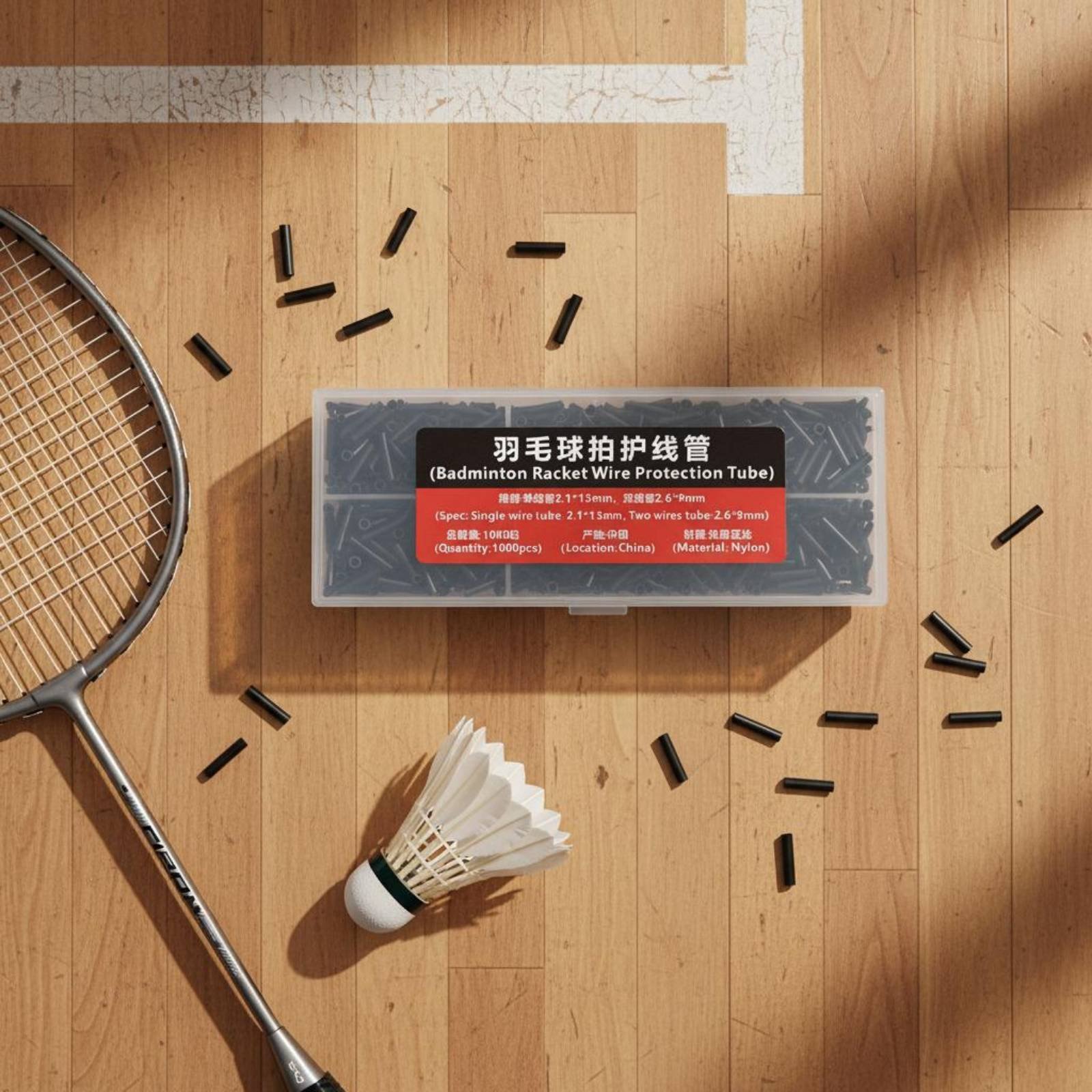 Badminton Area - 1000 Stück Einzel- und Doppeldraht-Ösen-Set, hochwertiges
