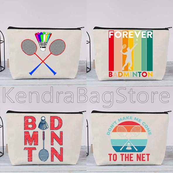 Badminton Quotes Funny - Lustige Badminton-Zitate, bunte Regenbogen-Geschenke, Leinwand, Kosmetiktasche,