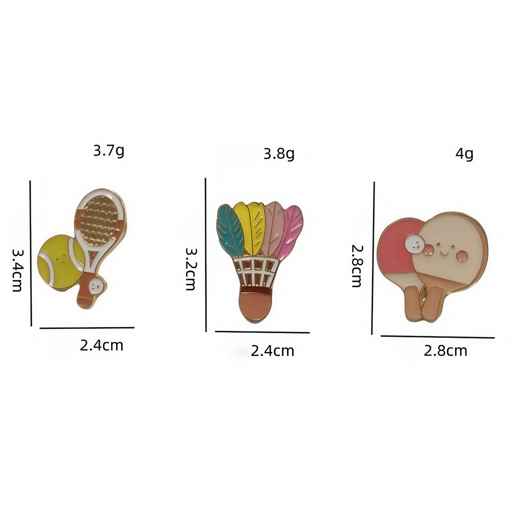 Broschen aus Zinklegierung, st – Badminton Vector Bewertung und Preis