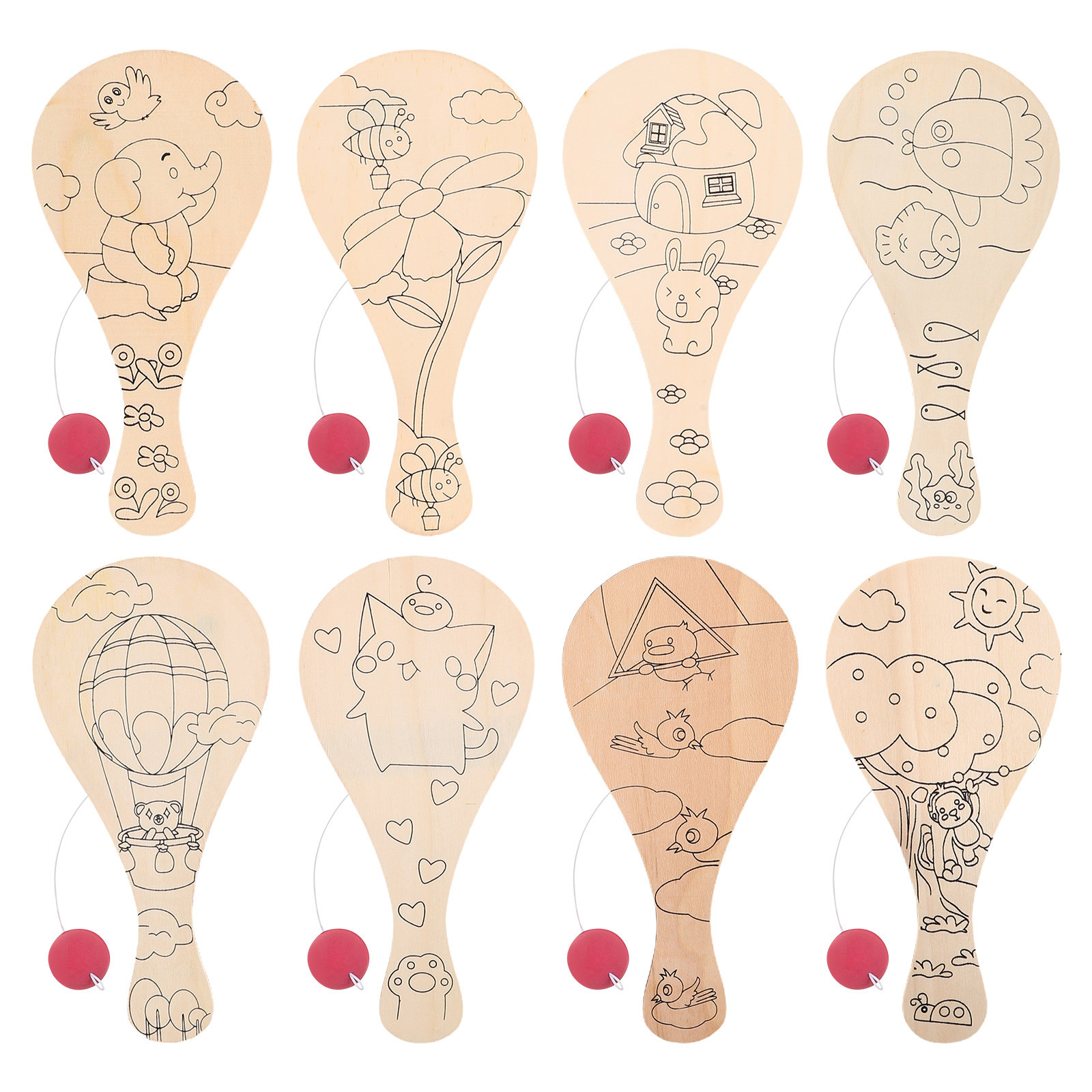 8-teiliges DIY Holz-Paddel-Set – Badminton League Bewertung und Preis